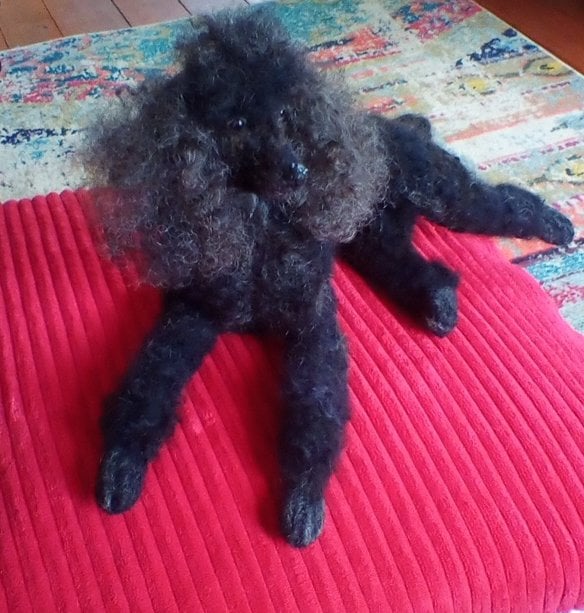 Image of 12" Black poodle