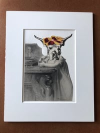 Hathor Fine Art Collage Anthropomorphic Cow Surreal