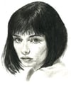 Veronica - Charcoal on White Paper - 8x10