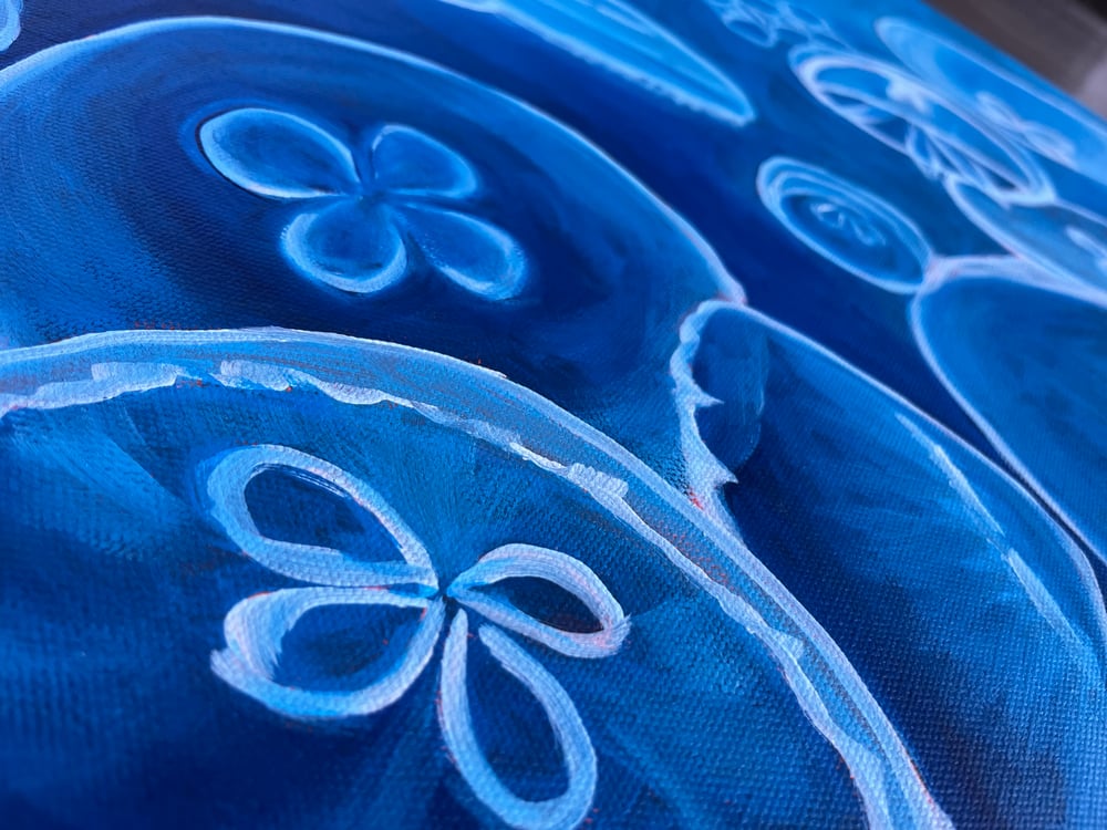 Image of “Jellyfish Blues” Original Acrylic Painting