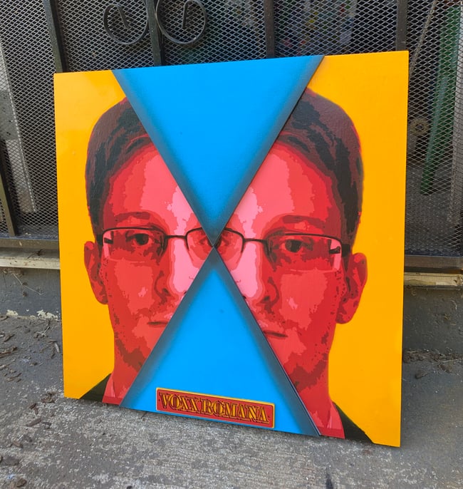 "Shadow Surveillance" - Edward Snowden Original Painting