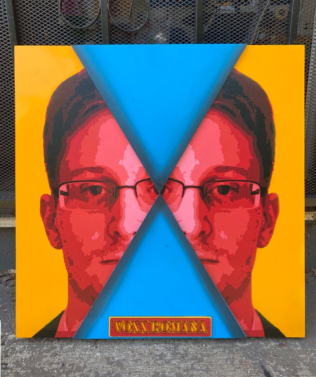 "Shadow Surveillance" - Edward Snowden Original Painting
