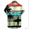 SUNSET PALMTREE PRINT  SHIRT