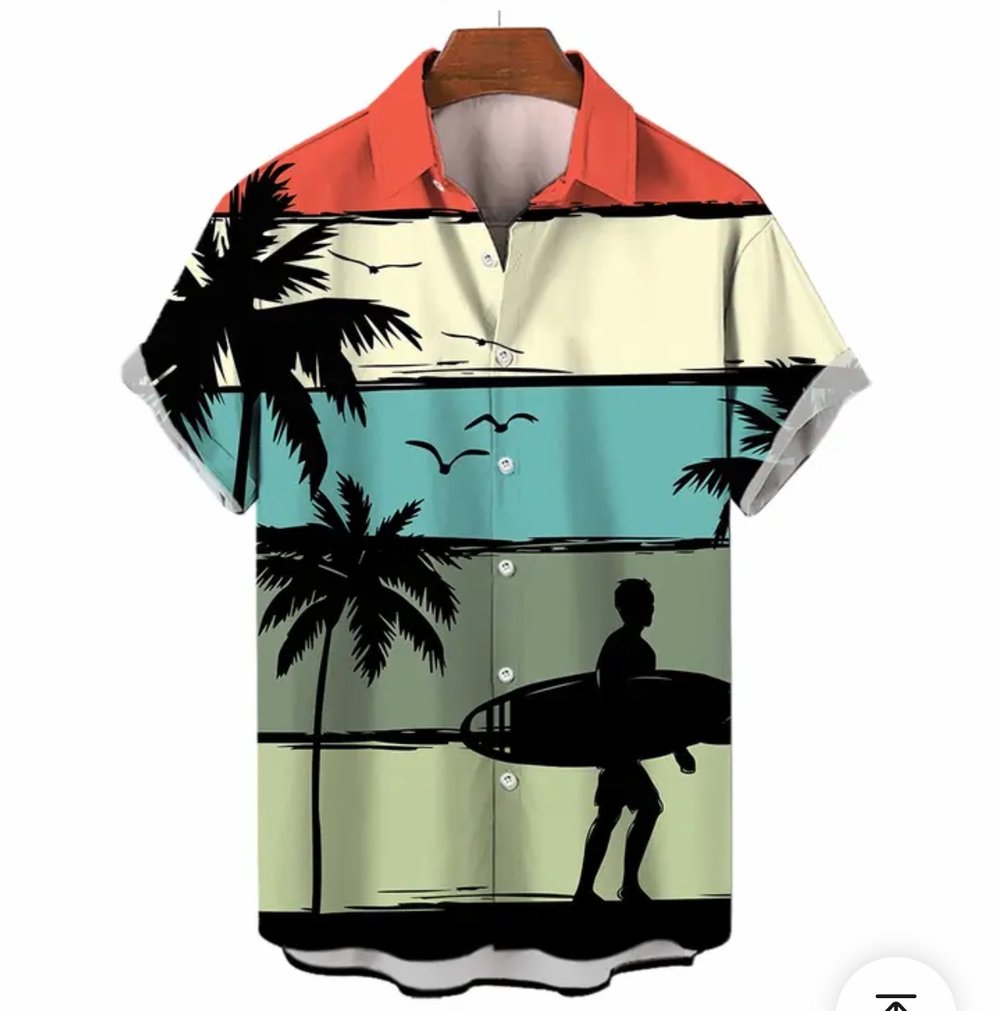 SUNSET PALMTREE PRINT  SHIRT