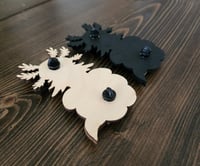Image 3 of Axolotl Hand-painted 4" Wooden Brooch Pin