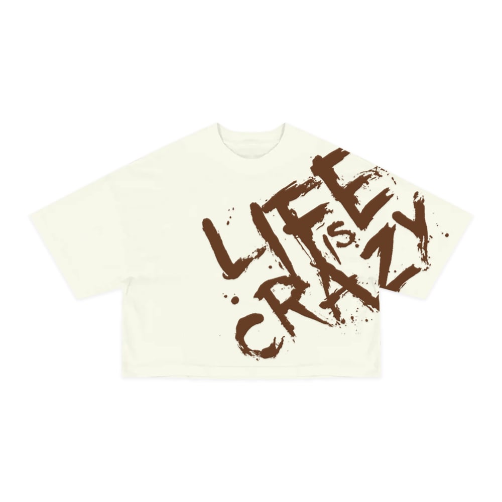 Image of Life Is Crazy  Women's Cropped Tee 