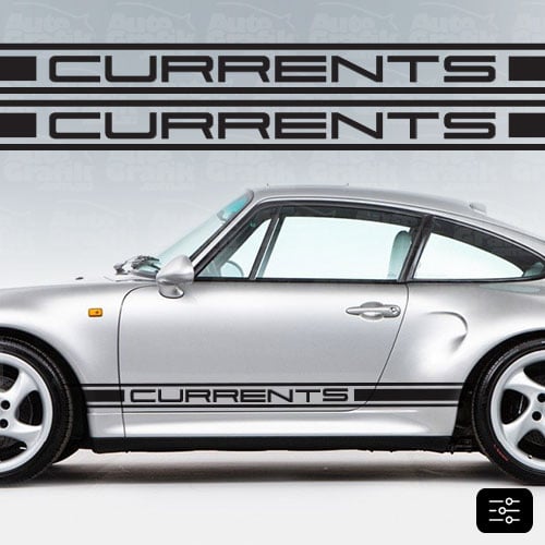 Image of CURRENT-S TYPE 993 SIDE SCRIPT DECAL SET - YOUR CUSTOM TEXT
