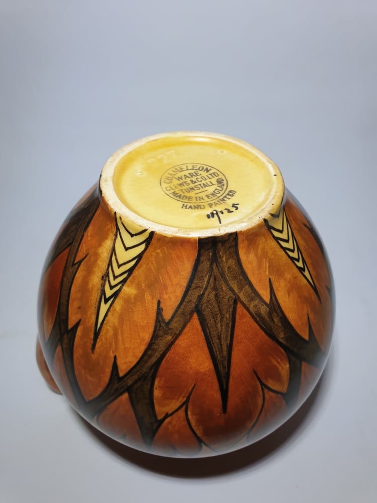 Image of Geo Clews & Co Chameleon Ware Art Deco Vase