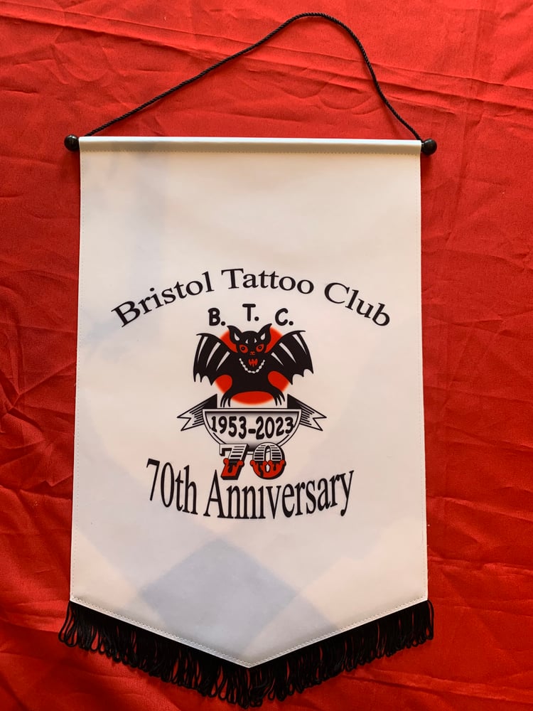 Image of Bristol tattoo club 70th anniversary  club flags 
