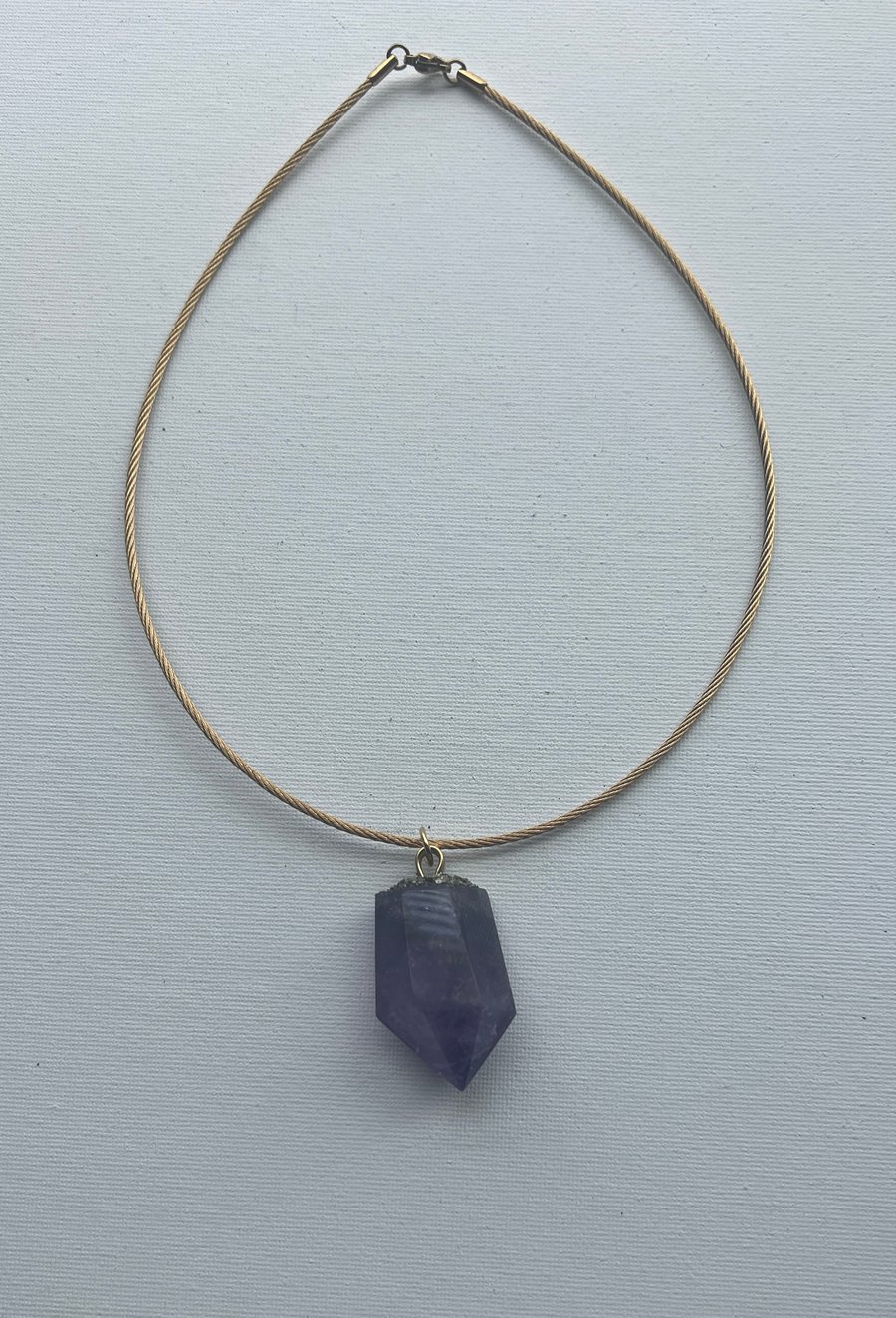 Image of TWILIGHT • Amethyst Twisted Cable Collar Necklace