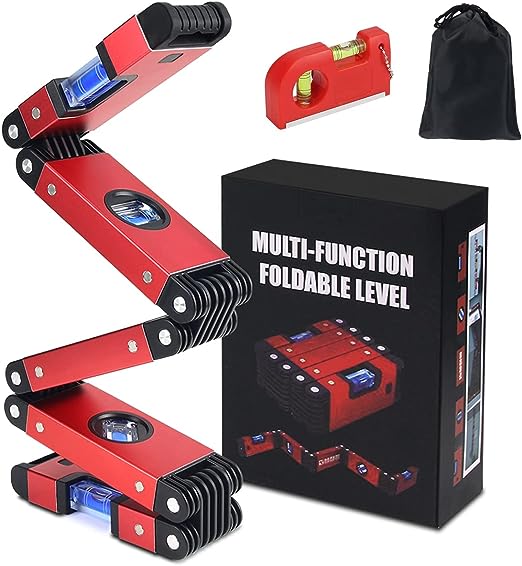 Image of Multi-Function Foldable Level Measuring Tool 28 Inch Folding Level Magnetic Woodworking Tools