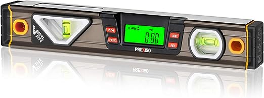 Image of PREXISO Digital Level, 11.5'', Angle Slope with LCD Display, 360° Electronic Bubble Inclinometer