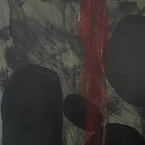 Image of 'Inkwell,' Large Abstract Painting-Sandhills Studios