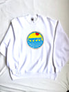 sunny side up patched vintage sweater in white 