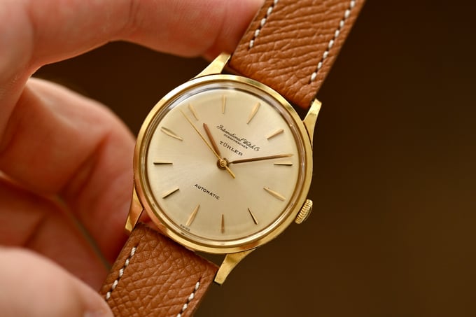 Image of Rare IWC retailed by Türler 18k Gold Circa 1950s 