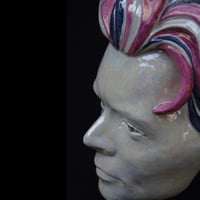 Image 5 of Harry Styles - Painted and Glazed Clay Mask Sculpture