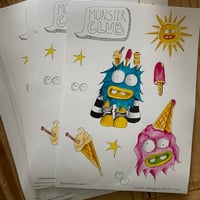 Image 1 of Monster Club Sticker Sheets