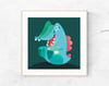 Totodile Print - 8x8"