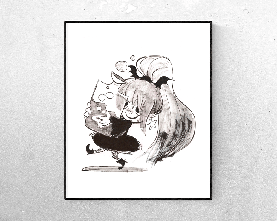 Image of Little Witch Girl Print - 8x10"