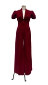 Biba Jumpsuit - Burgundy Velvet