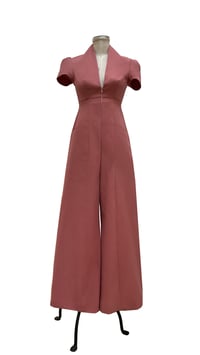 Image 1 of Biba Jumpsuit - Pink Cotton Twill
