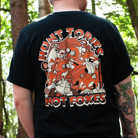 Image of Limited Edition Hunt Tories Not Foxes Black T-Shirt