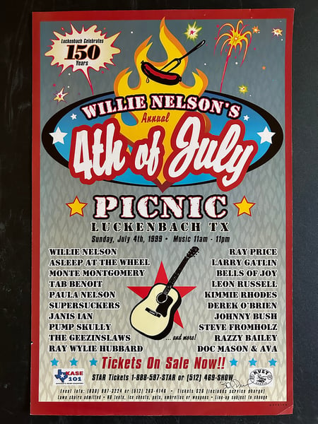 Image of Willie Nelson 4th of July Picnic 1999