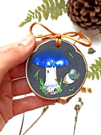 Image 2 of Blue Mushroom Ornament