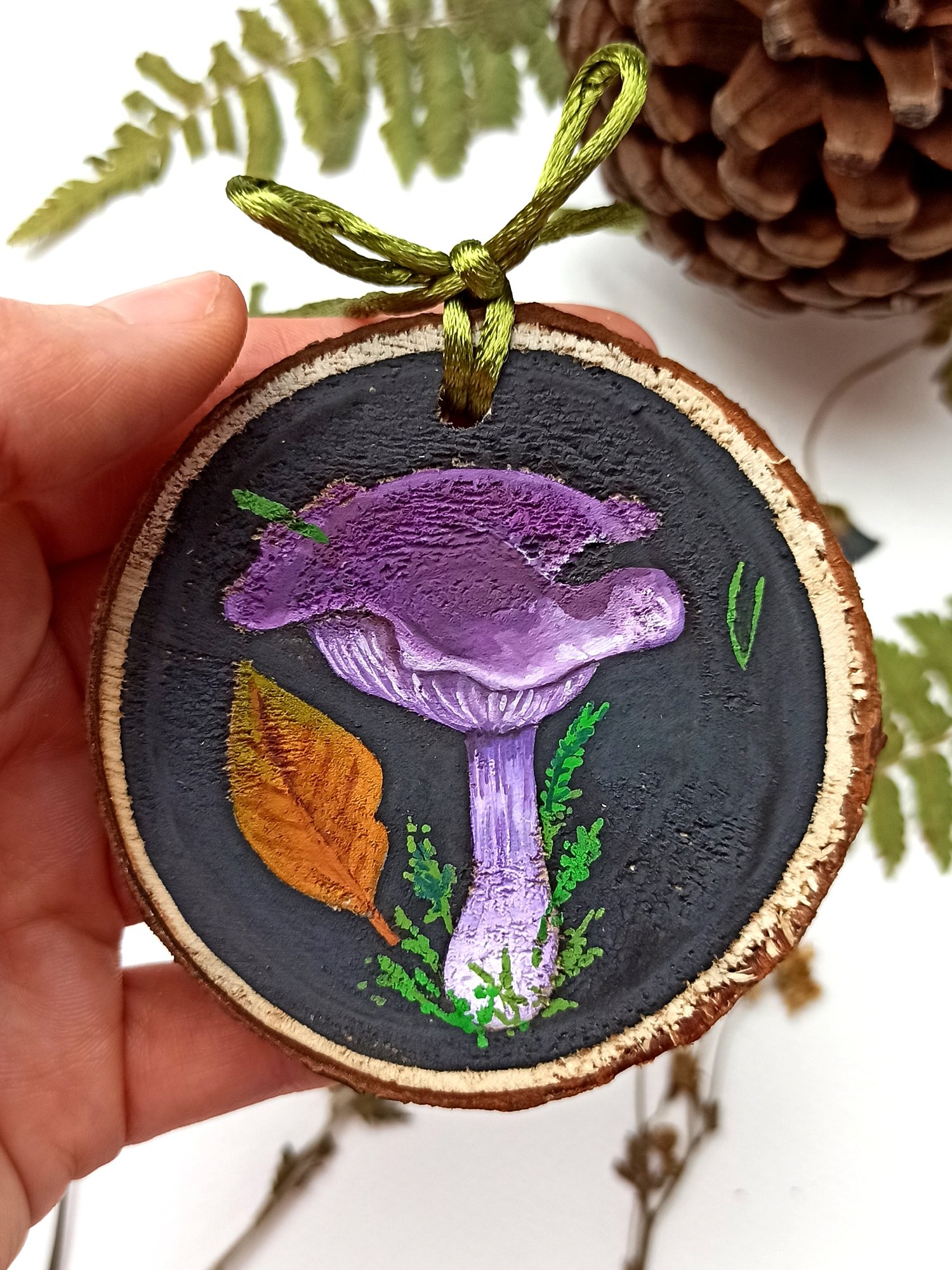 Image of Purple Cortinarius Christmas Ornament 