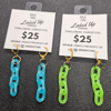Linked Up (Blue + Lime) | Earrings