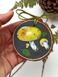 Image 1 of Yellow Russula Christmas Ornament 