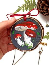 Image 2 of Red Russula Christmas Ornament 