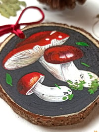 Image 3 of Red Russula Christmas Ornament 