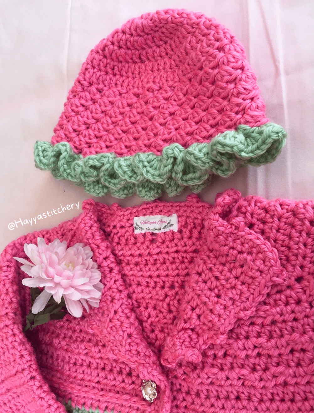 Image of Watermelon Victorian Jacket and Hat 