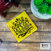 Let’s Get Buzzed Bee Glass Coaster