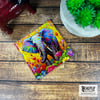 Rainbow Elephant Glass Coaster