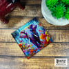 Rainbow Jungle Elephant Glass Coaster