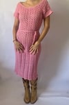 Pink Crochet Maxi Dress