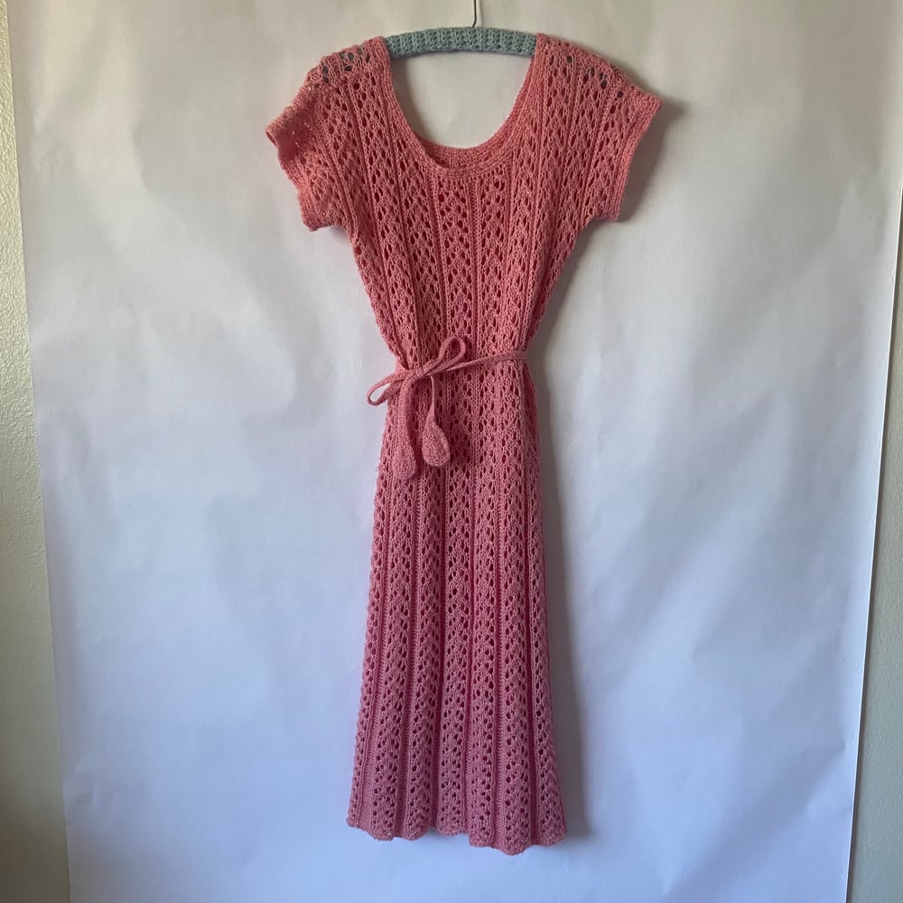 Pink Crochet Maxi Dress