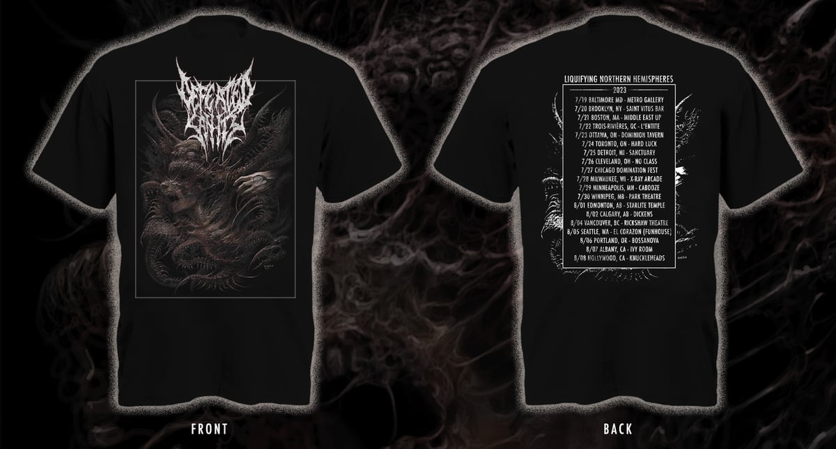 US TOUR SHIRT (leftover) ZIG art | Defeated Sanity store