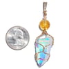 Angel Aura Quartz Crystal 14K Gold Filled Pendant