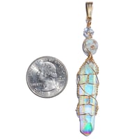 Image 5 of Angel Aura Quartz Crystal 14K GF Pendant