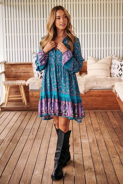 Image of Lottie Print Fey Mini Dress. Plus size. By JAASE