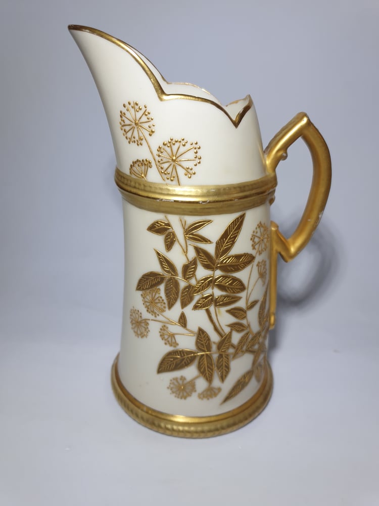 Image of Royal Worcester Jug with gilt leaf decoration