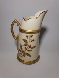 Image 2 of Royal Worcester Jug with gilt leaf decoration