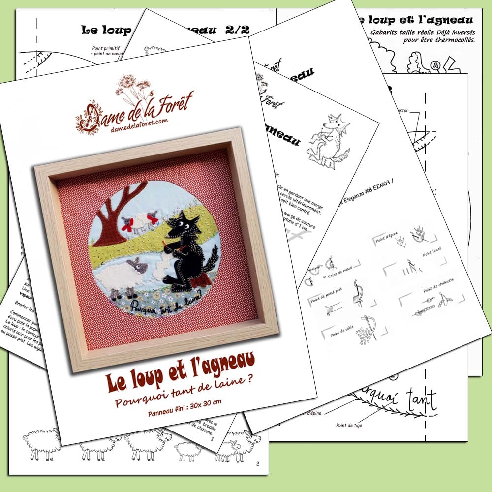 Image de LE LOUP ET L'AGNEAU  -  KIT dame de la forêt