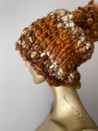Image 2 of SALE Brown Giant Pom Hat