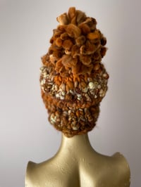 Image 3 of SALE Brown Giant Pom Hat