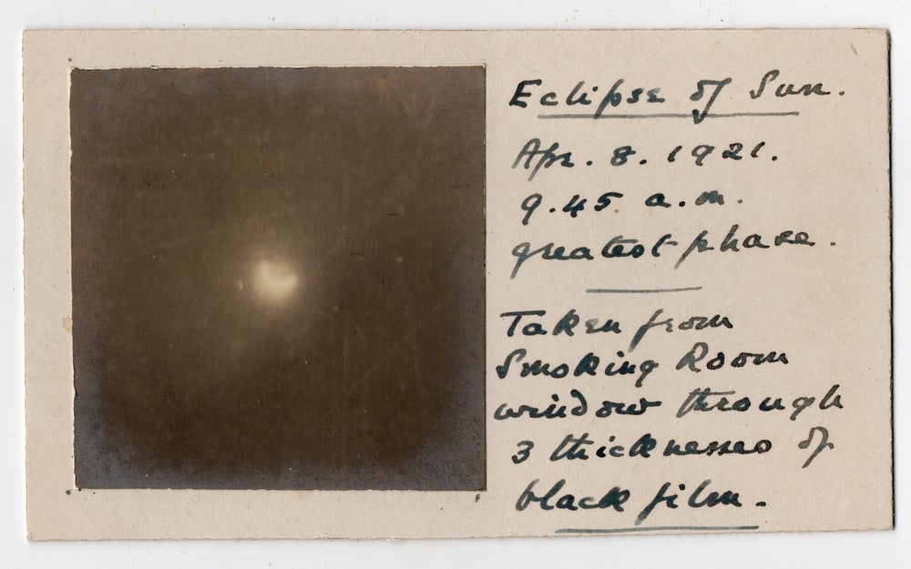 Image of Anonyme: eclipse of the sun, USA ca. 1921