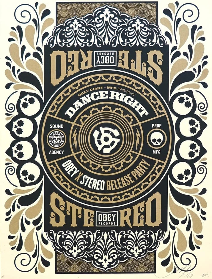 Image of Obey x MFG x Stereo poster by Shepard Fairey (Obey) Signed and Numbered